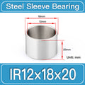 IR12mm×18mm×20mm-2pcs steel bushing specification drawing and dimensions