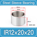 IR12mm×20mm×20mm-2pcs steel bushing specification drawing and dimensions