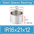 IR16mm×21mm×12mm-5pcs steel bushing specification drawing and dimensions