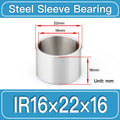 IR16mm×22mm×16mm-2pcs steel bushing specification drawing and dimensions
