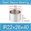 IR22mm×26mm×40mm steel bushing specification drawing and dimensions