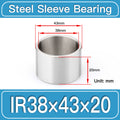 IR38mm×43mm×20mm steel bushing specification drawing and dimensions