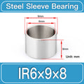 IR6mm×9mm×8mm-10pcs steel bushing specification drawing and dimensions