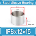 IR8mm×12mm×15mm-5pcs steel bushing specification drawing and dimensions