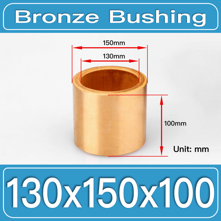 SBB-130X150X100MM Oil-Impregnated Sintered Bronze Sleeve Bushings dimension drawing
