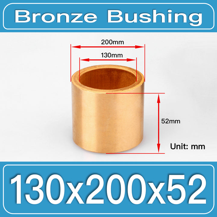 SBB-130X200X52MM Oil-Impregnated Sintered Bronze Sleeve Bushings dimension drawing