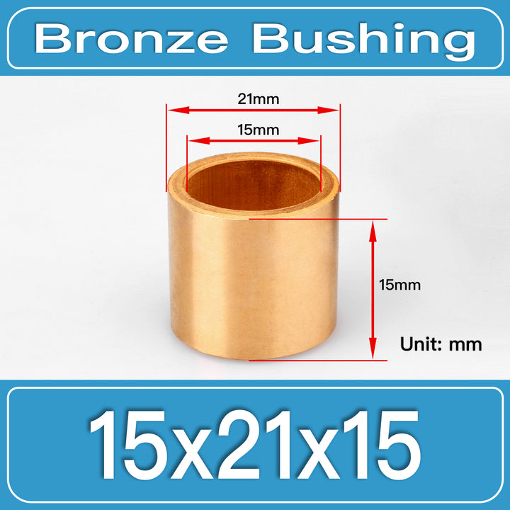 SBB-15X21X15MM Oil-Impregnated Sintered Bronze Sleeve Bushings dimension drawing