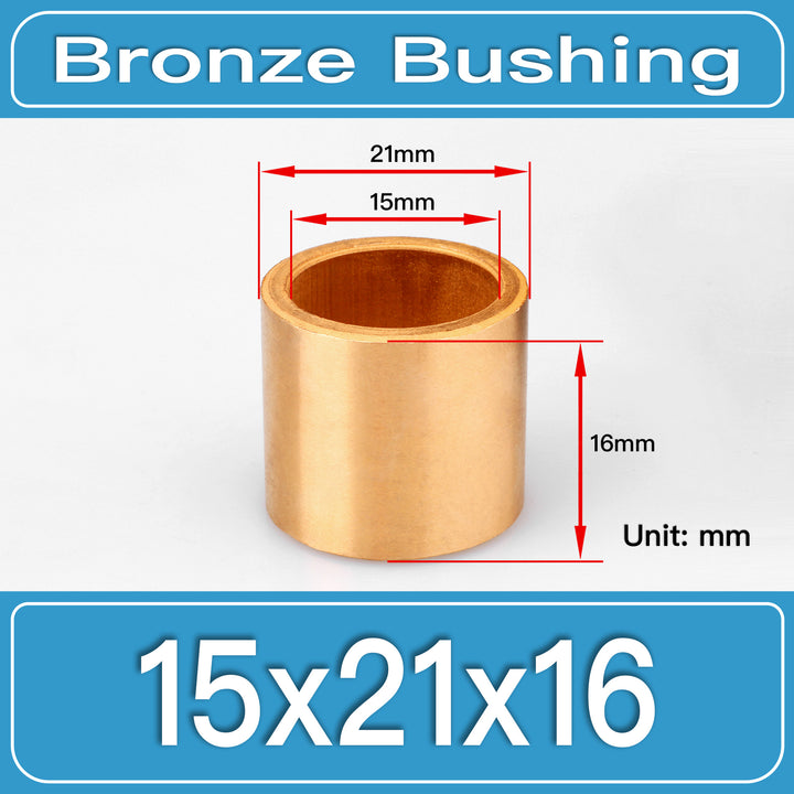 SBB-15X21X16MM Oil-Impregnated Sintered Bronze Sleeve Bushings dimension drawing