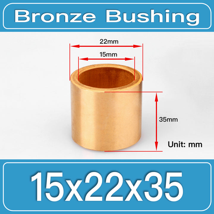 SBB-15X22X35MM Oil-Impregnated Sintered Bronze Sleeve Bushings dimension drawing