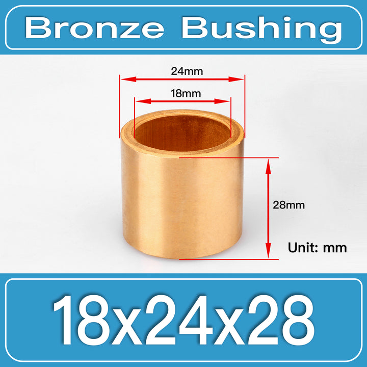 SBB-18X24X28MM Oil-Impregnated Sintered Bronze Sleeve Bushings dimension drawing