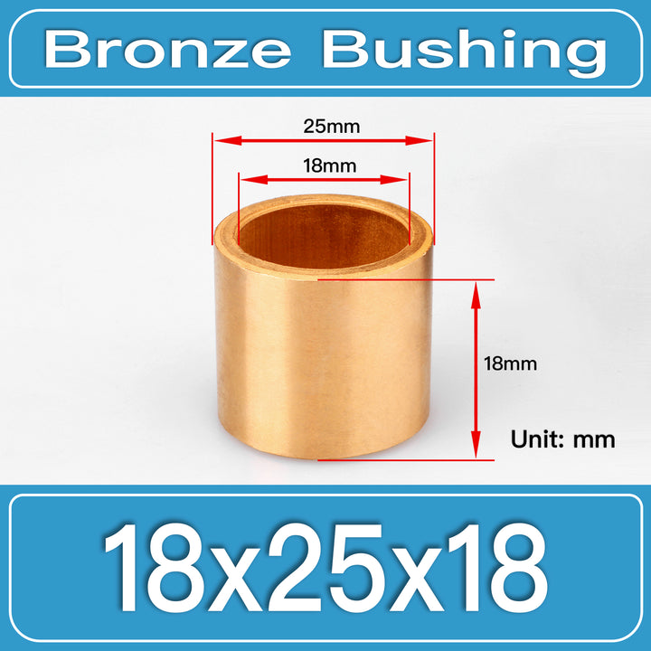 SBB-18X25X18MM Oil-Impregnated Sintered Bronze Sleeve Bushings dimension drawing