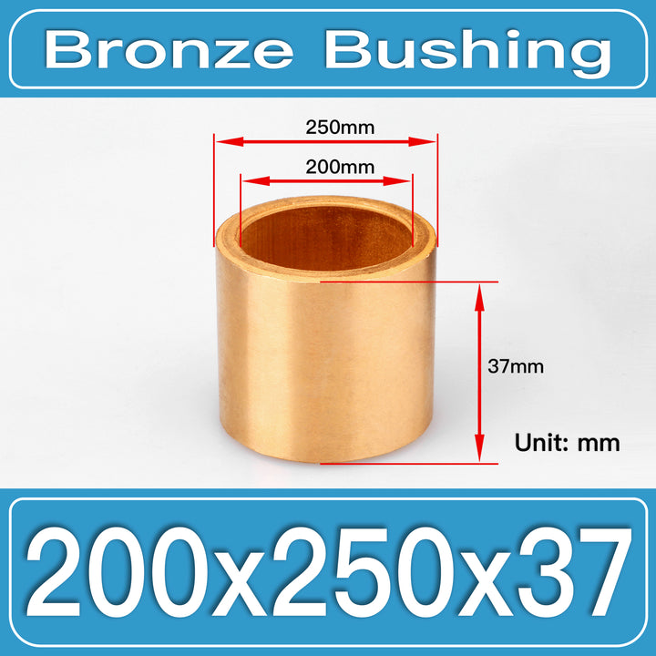 SBB-200X250X37MM Oil-Impregnated Sintered Bronze Sleeve Bushings dimension drawing