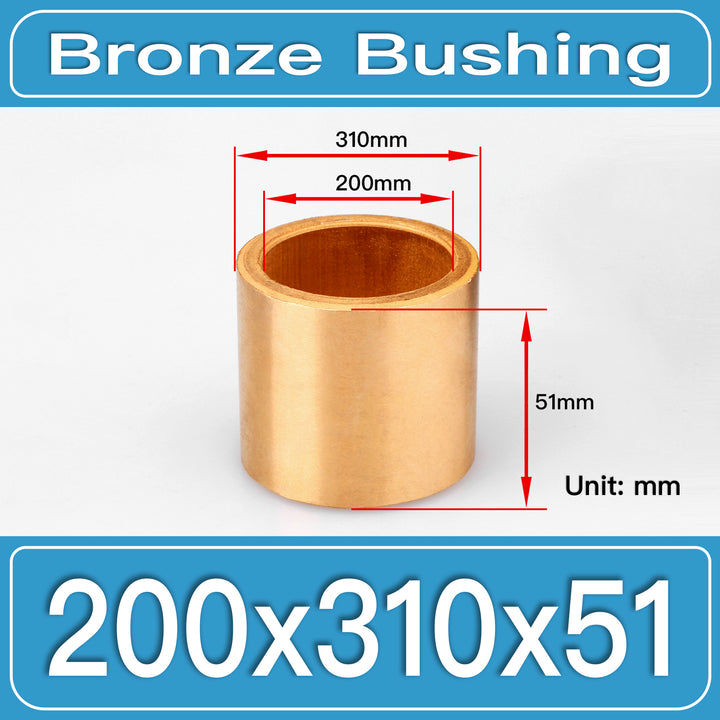 SBB-200X310X51MM Oil-Impregnated Sintered Bronze Sleeve Bushings dimension drawing