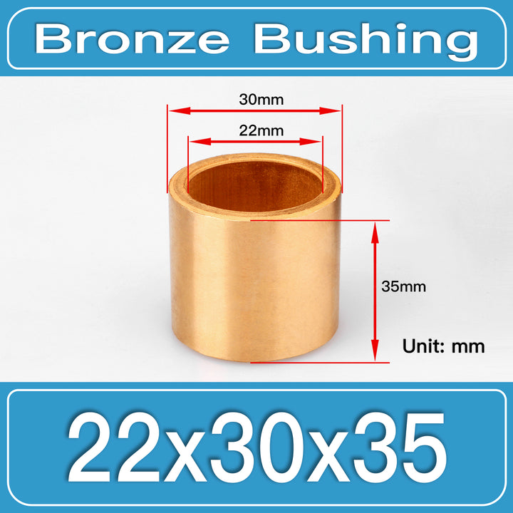 SBB-22X30X35MM Oil-Impregnated Sintered Bronze Sleeve Bushings dimension drawing