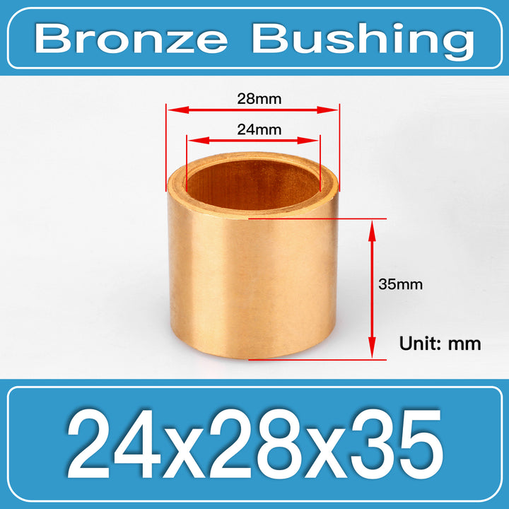 SBB-24X28X35MM Oil-Impregnated Sintered Bronze Sleeve Bushings dimension drawing