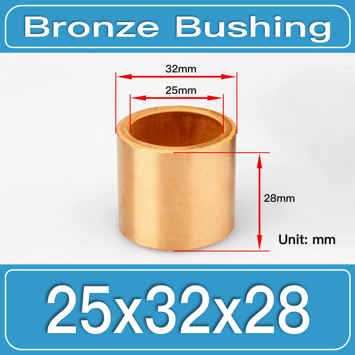 SBB-25X32X28MM Oil-Impregnated Sintered Bronze Sleeve Bushings dimension drawing