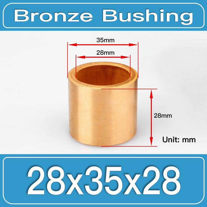SBB-28X35X28MM Oil-Impregnated Sintered Bronze Sleeve Bushings dimension drawing