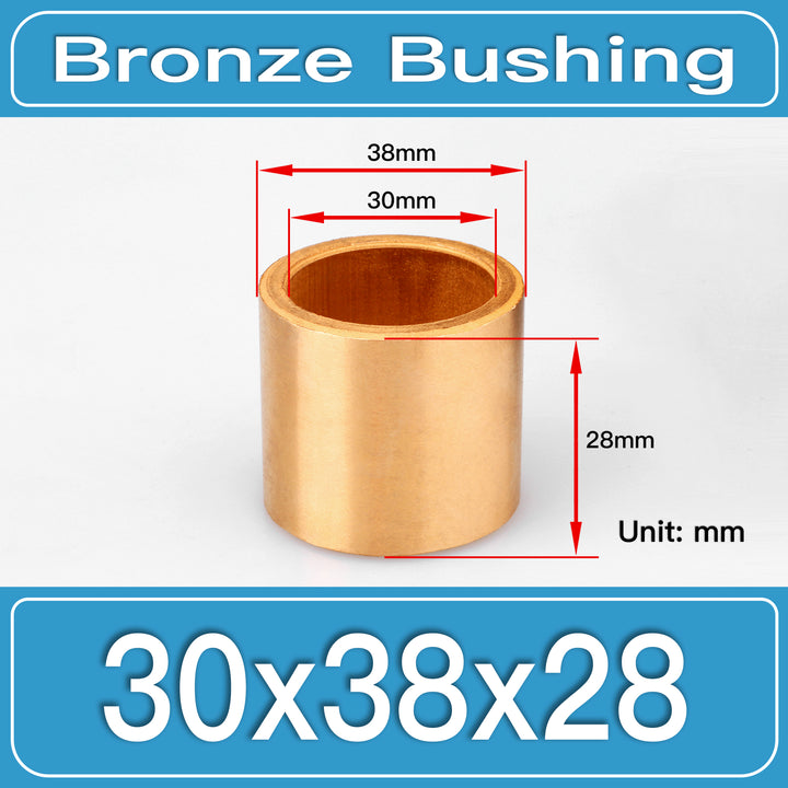 SBB-30X38X28MM Oil-Impregnated Sintered Bronze Sleeve Bushings dimension drawing
