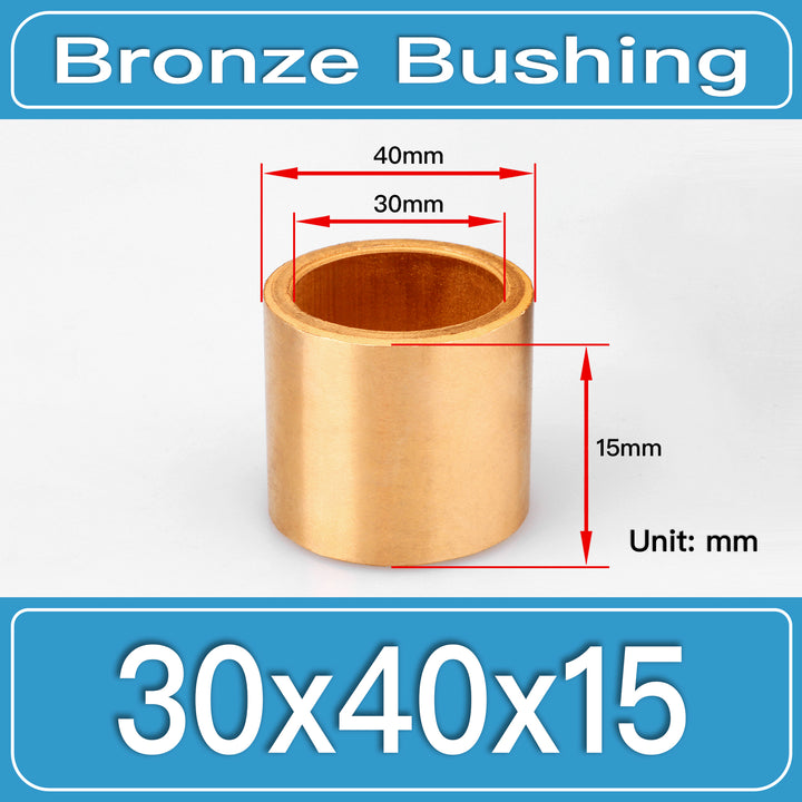 SBB-30X40X15MM Oil-Impregnated Sintered Bronze Sleeve Bushings dimension drawing