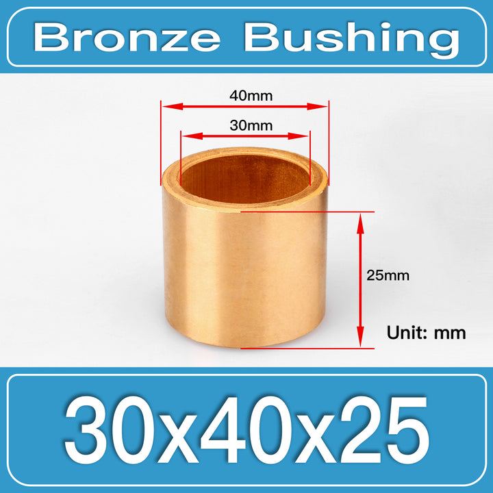 SBB-30X40X25MM Oil-Impregnated Sintered Bronze Sleeve Bushings dimension drawing
