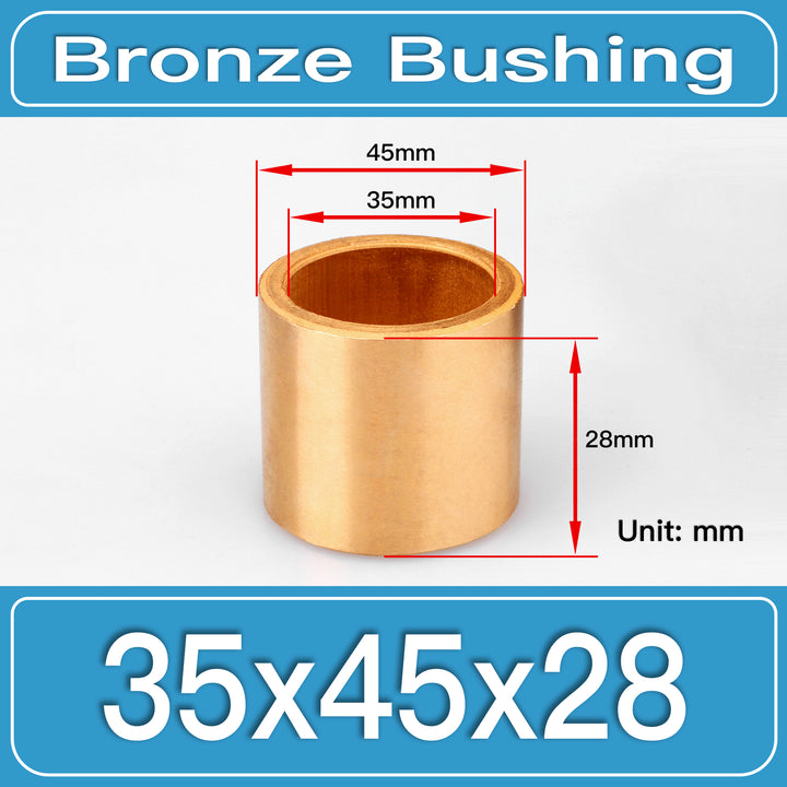 SBB-35X45X28MM Oil-Impregnated Sintered Bronze Sleeve Bushings dimension drawing