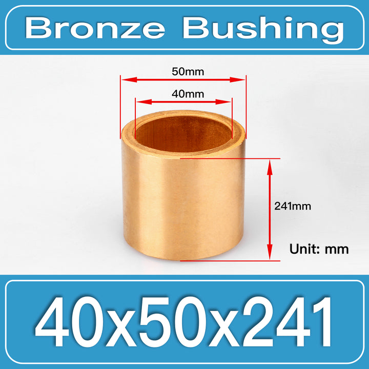 SBB-40X50X241MM Oil-Impregnated Sintered Bronze Sleeve Bushings dimension drawing