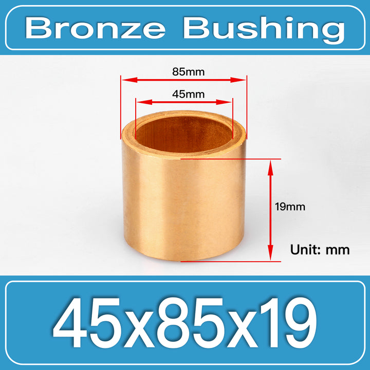SBB-45X85X19MM Oil-Impregnated Sintered Bronze Sleeve Bushings dimension drawing