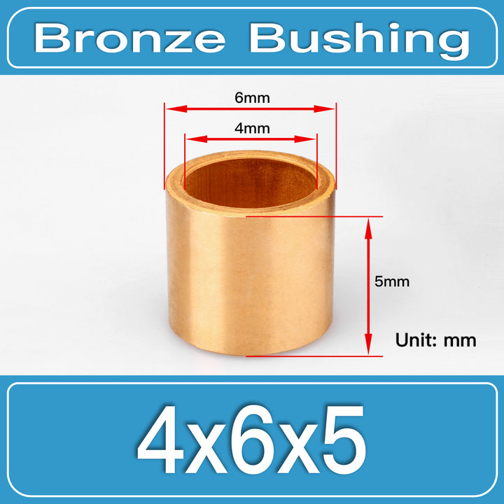 SBB-4X6X5MM Oil-Impregnated Sintered Bronze Sleeve Bushings dimension drawing