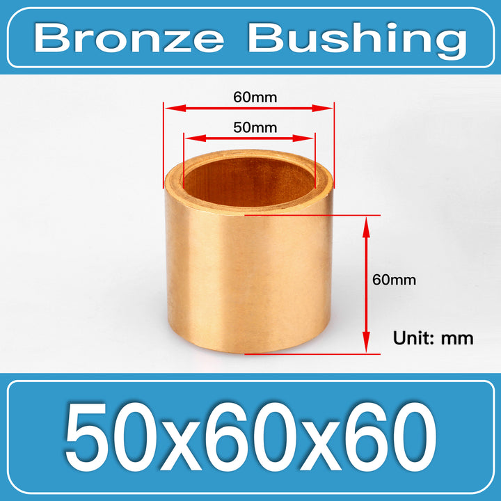 SBB-50X60X60MM Oil-Impregnated Sintered Bronze Sleeve Bushings dimension drawing