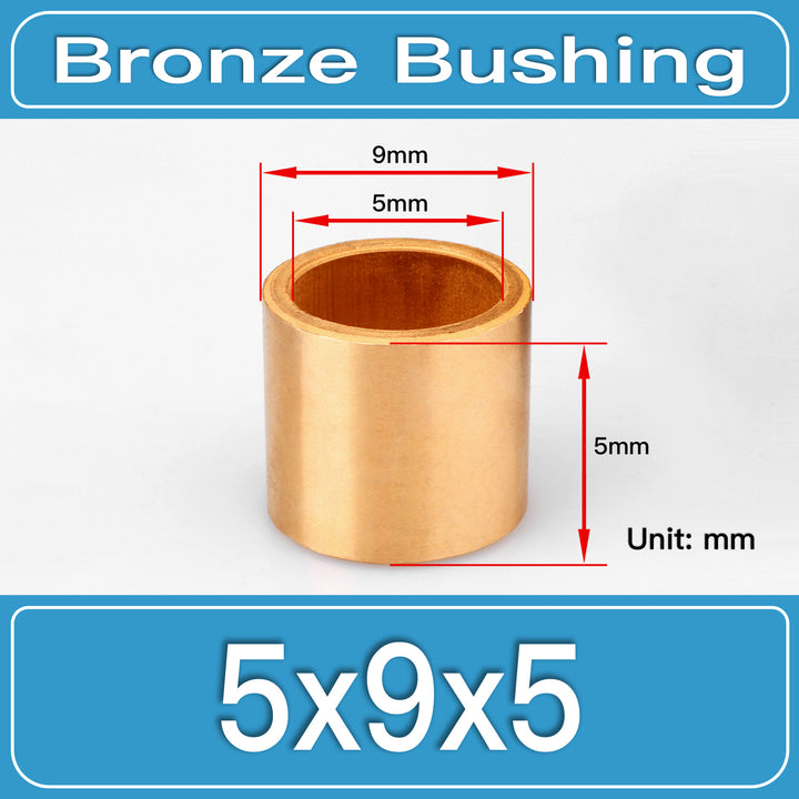 SBB-5X9X5MM Oil-Impregnated Sintered Bronze Sleeve Bushings dimension drawing