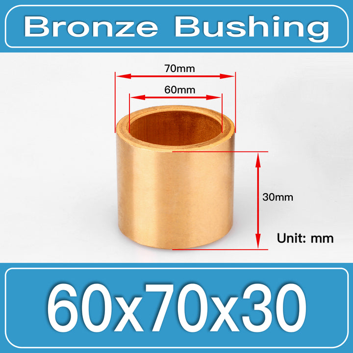 SBB-60X70X30MM Oil-Impregnated Sintered Bronze Sleeve Bushings dimension drawing