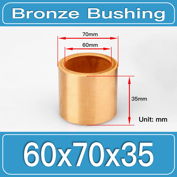 SBB-60X70X35MM Oil-Impregnated Sintered Bronze Sleeve Bushings dimension drawing