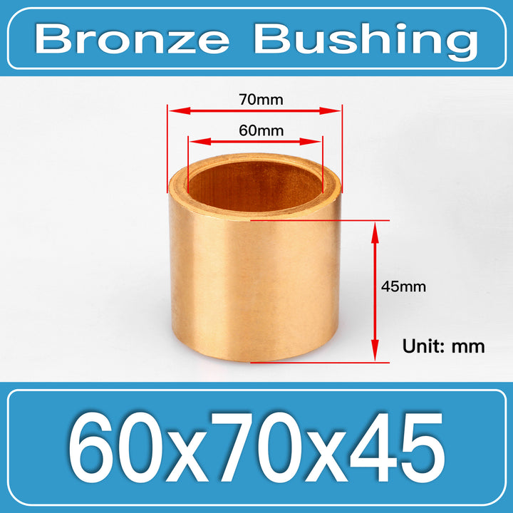 SBB-60X70X45MM Oil-Impregnated Sintered Bronze Sleeve Bushings dimension drawing