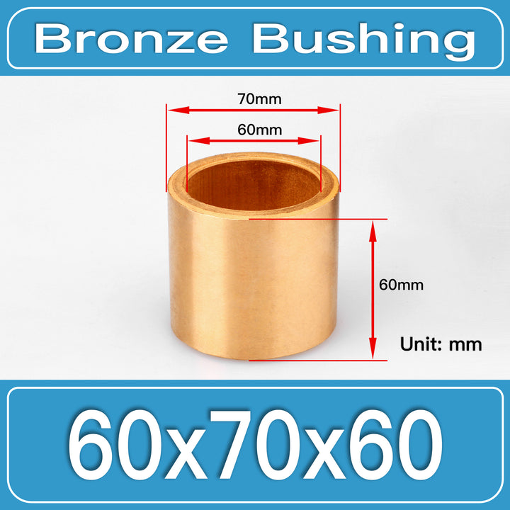 SBB-60X70X60MM Oil-Impregnated Sintered Bronze Sleeve Bushings dimension drawing