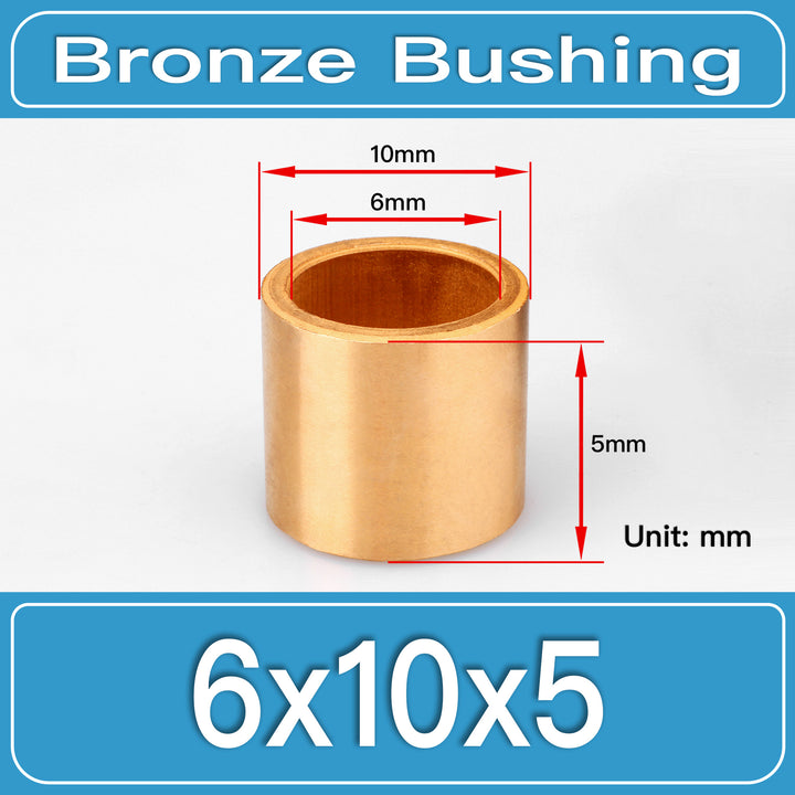 SBB-6X10X5MM Oil-Impregnated Sintered Bronze Sleeve Bushings dimension drawing