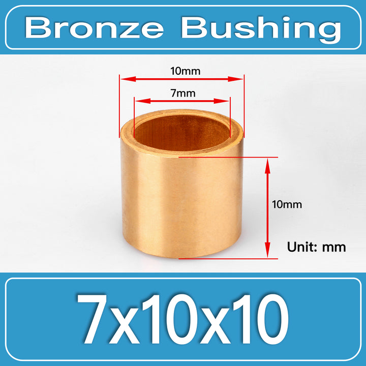 SBB-7X10X10MM Oil-Impregnated Sintered Bronze Sleeve Bushings dimension drawing