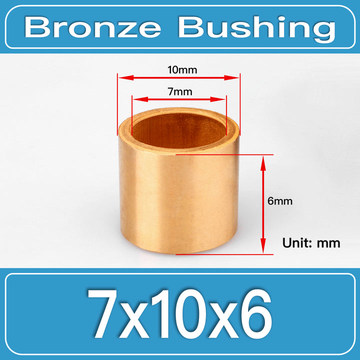 SBB-7X10X6MM Oil-Impregnated Sintered Bronze Sleeve Bushings dimension drawing