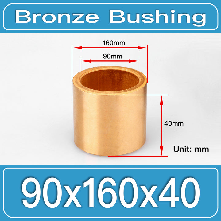 SBB-90X160X40MM Oil-Impregnated Sintered Bronze Sleeve Bushings dimension drawing