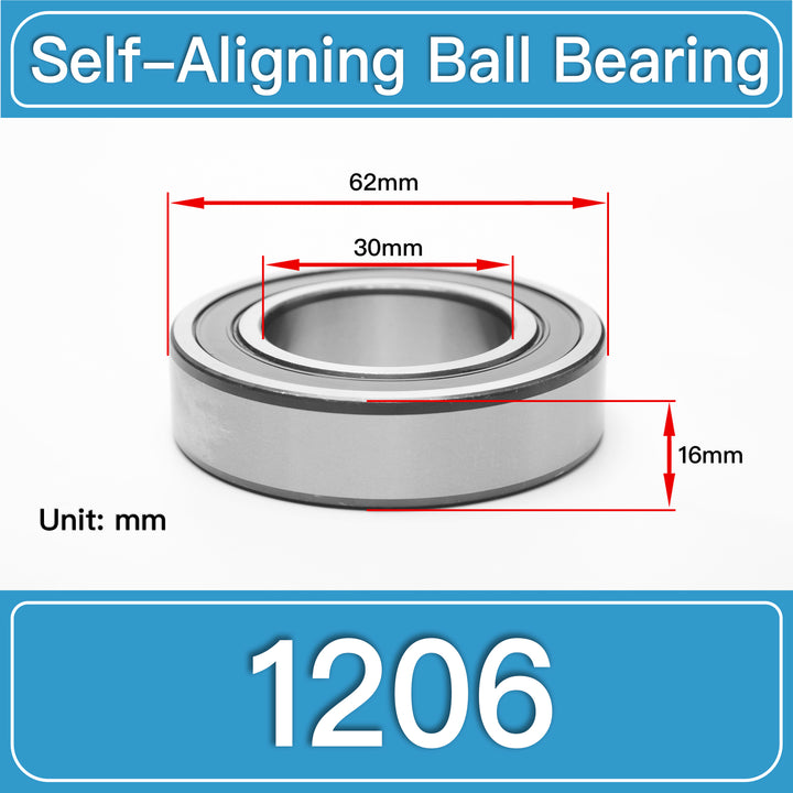 1206 Self-Aligning Ball Bearings dimension drawing