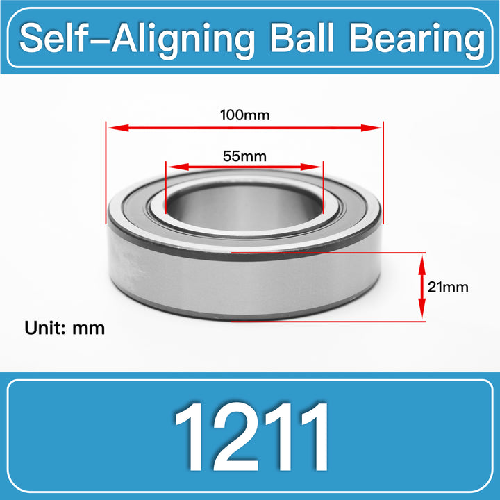 1211 Self-Aligning Ball Bearings dimension drawing