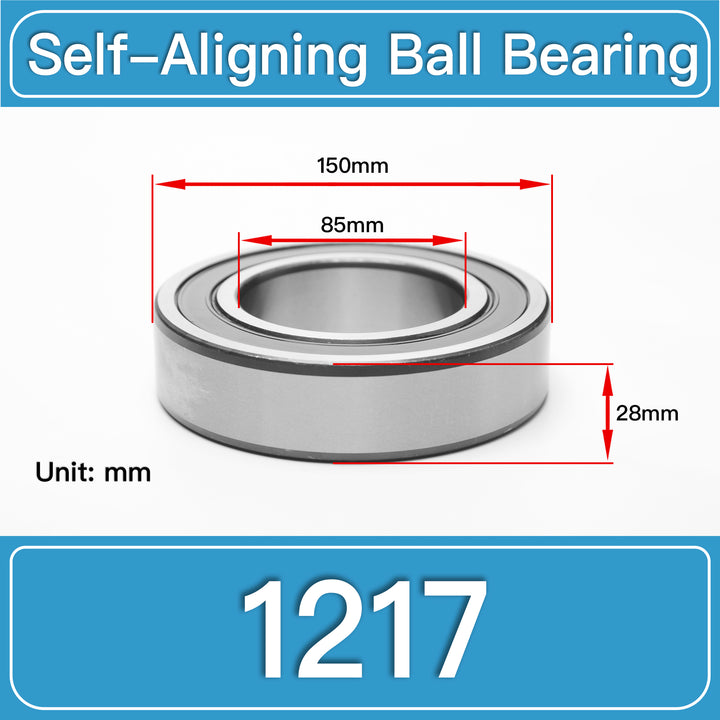 1217 Self-Aligning Ball Bearings dimension drawing
