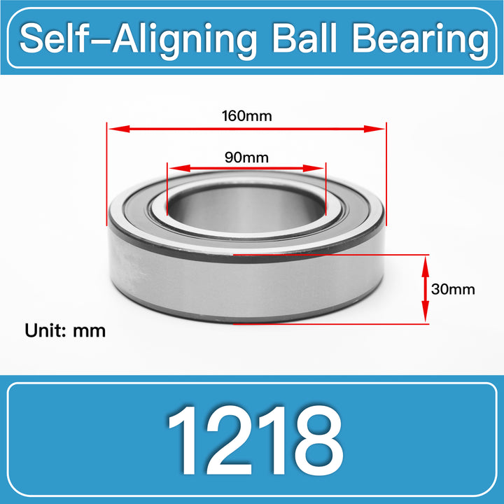1218 Self-Aligning Ball Bearings dimension drawing