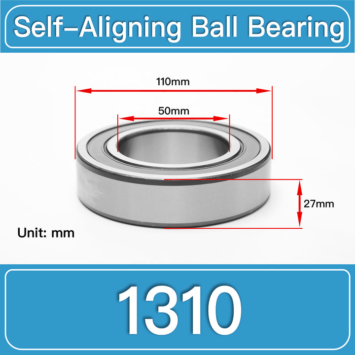 1310 Self-Aligning Ball Bearings dimension drawing