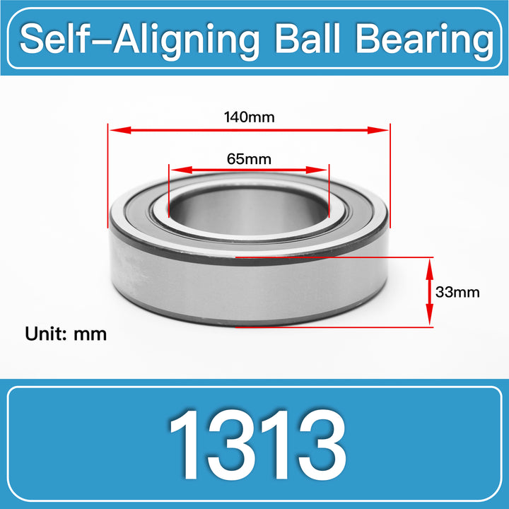 1313 Self-Aligning Ball Bearings dimension drawing