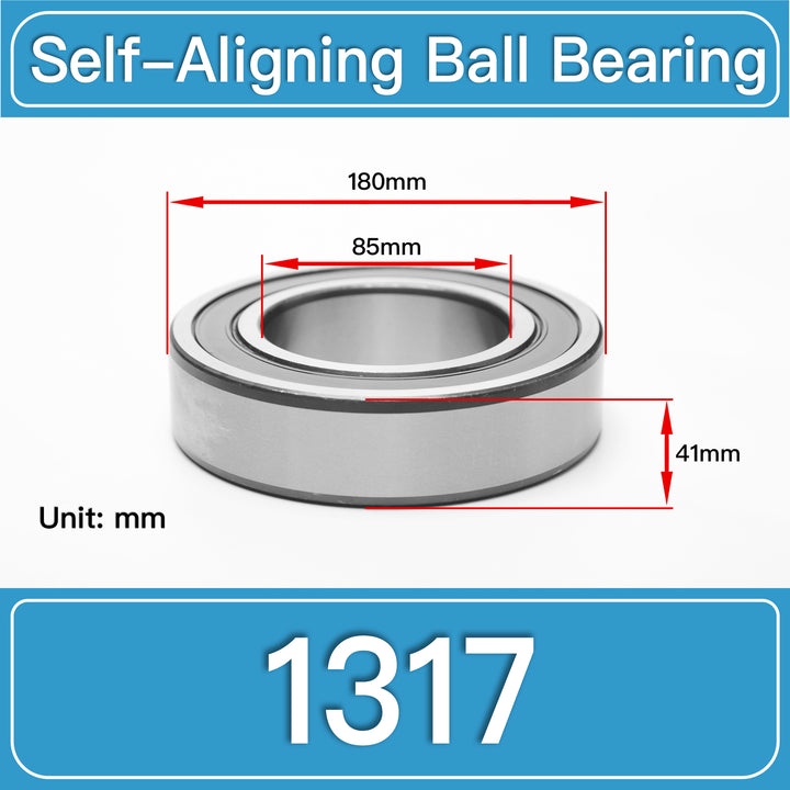 1317 Self-Aligning Ball Bearings dimension drawing