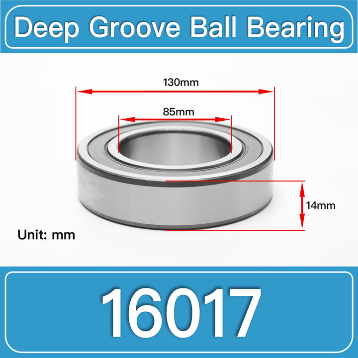 16017 Deep Groove Ball Bearings dimension drawing