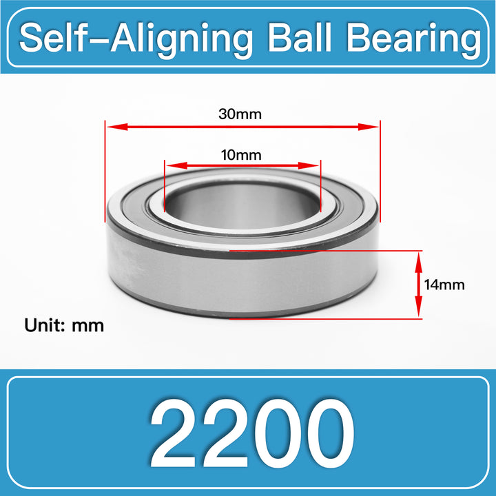 2200 Self-Aligning Ball Bearings dimension drawing