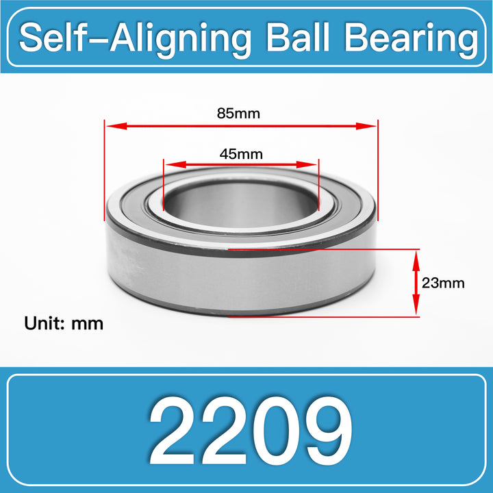 2209 Self-Aligning Ball Bearings dimension drawing