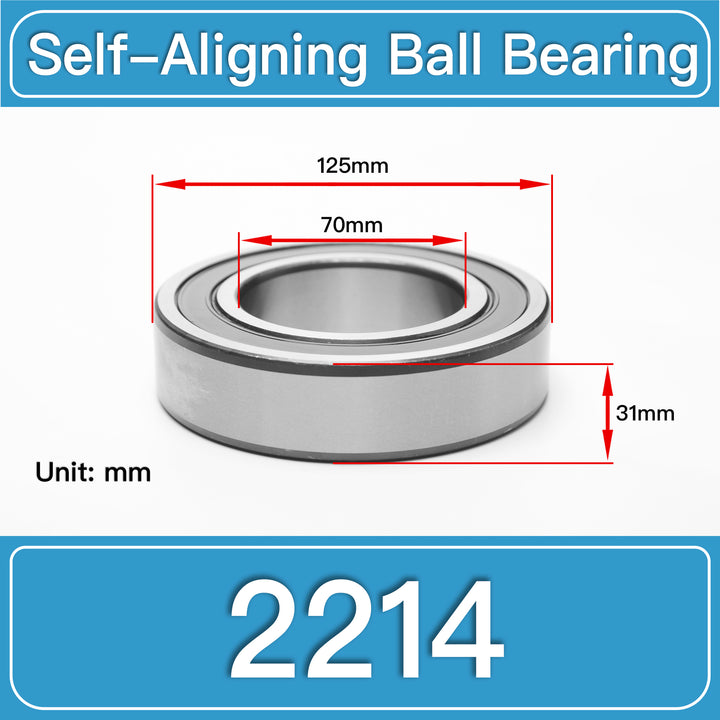 2214 Self-Aligning Ball Bearings dimension drawing