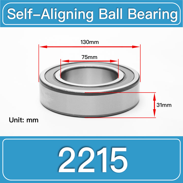 2215 Self-Aligning Ball Bearings dimension drawing